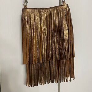 McFadin Stacy Laurie McFadin Handmade Texas Leather Fringe Crossbody Bag